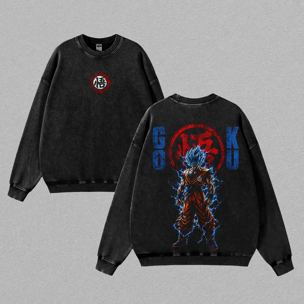 Kakarot Saiyan Ultra Instinct DB Super Anime Vintage Washed Tee