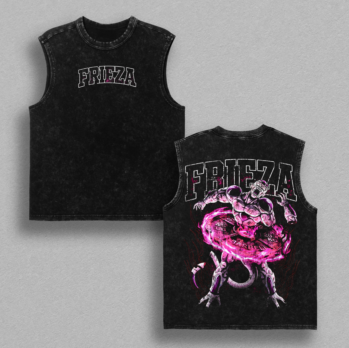 Frieza DBZ Gym Pump Cover Anime Vintage Washed Tee