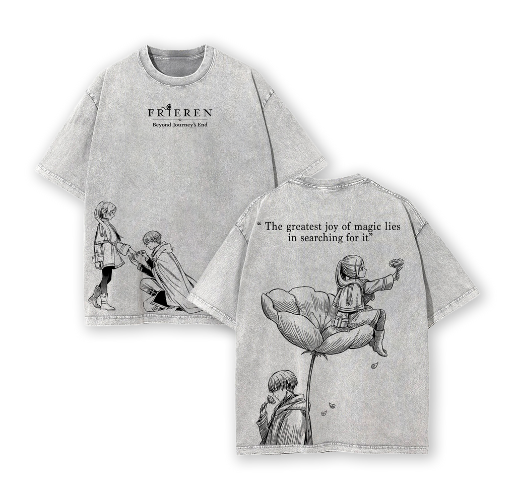 Frieren X Himmel Season 2 Vintage Washed T-Shirt, Frieren Beyond Journey’s End Anime Graphic Tee