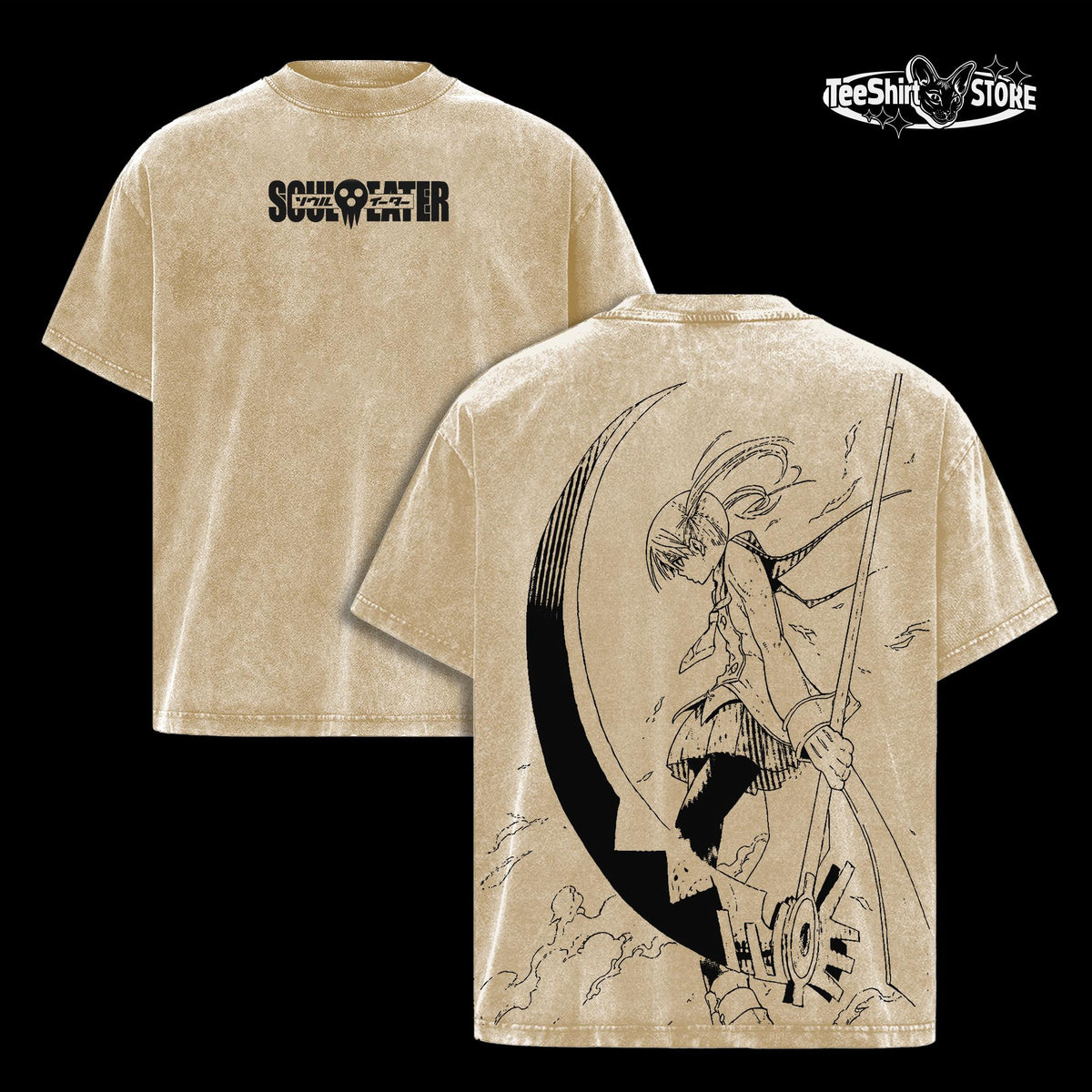 Soul Eater Maka Retro Anime Vintage Washed Tee