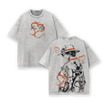 D. Ace Shirts - One Piece Anime Graphic Tee Oversized Acid Washed Soft Cotton Men T-Shirt