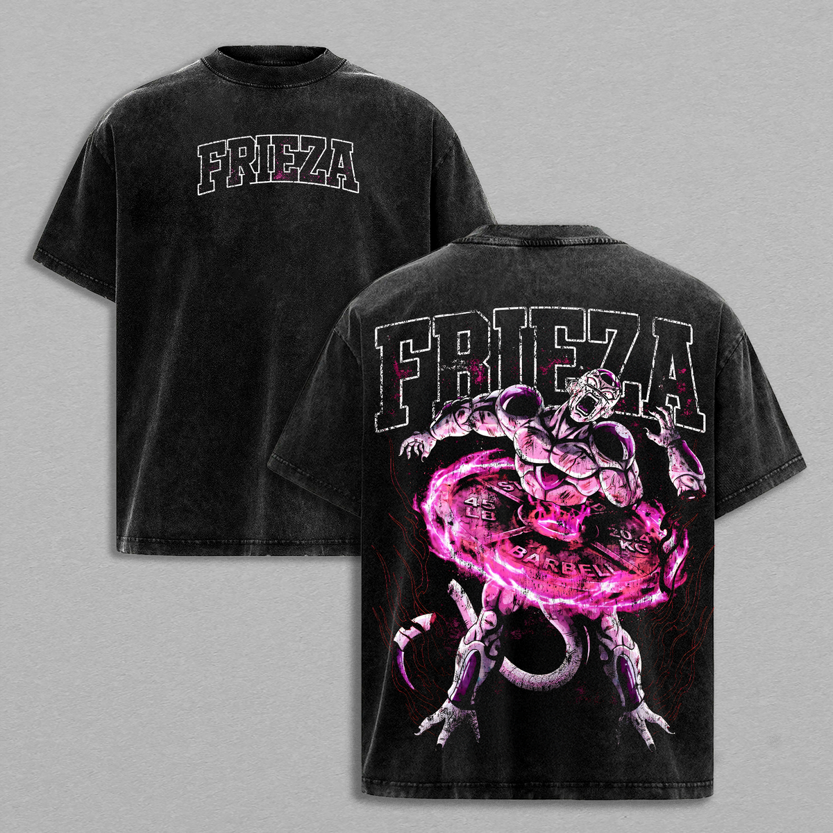 Frieza DBZ Gym Pump Cover Anime Vintage Washed Tee