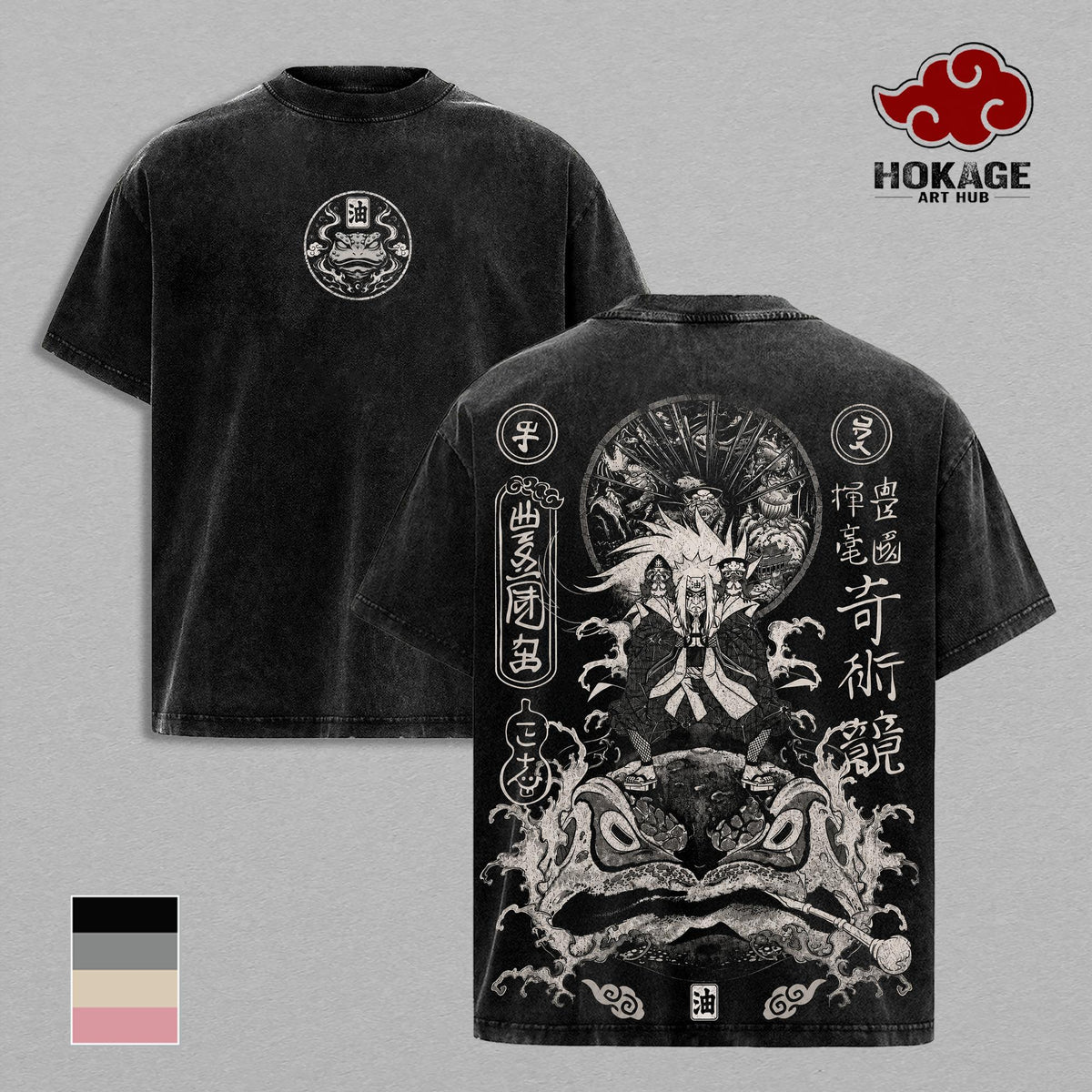 Jiraiya NRT Anime Vintage Washed Tee