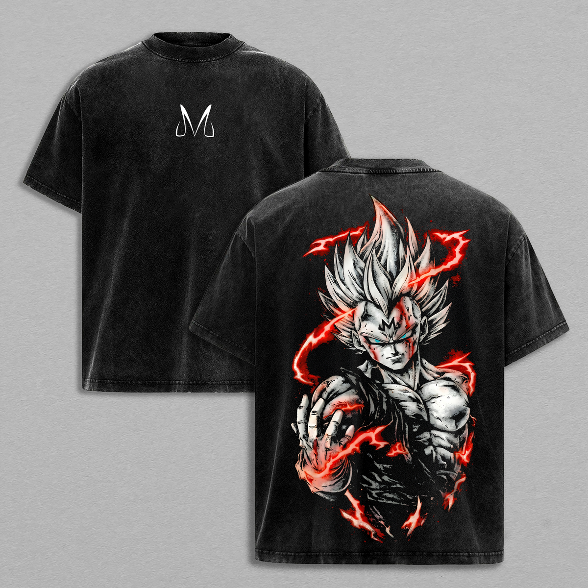 Warrior Power T-Shirt – Vintage Washed DBZ Inspired Tee, Anime Graphic Shirt, Oversized Soft Cotton Streetwear, Unisex Casual Apparel