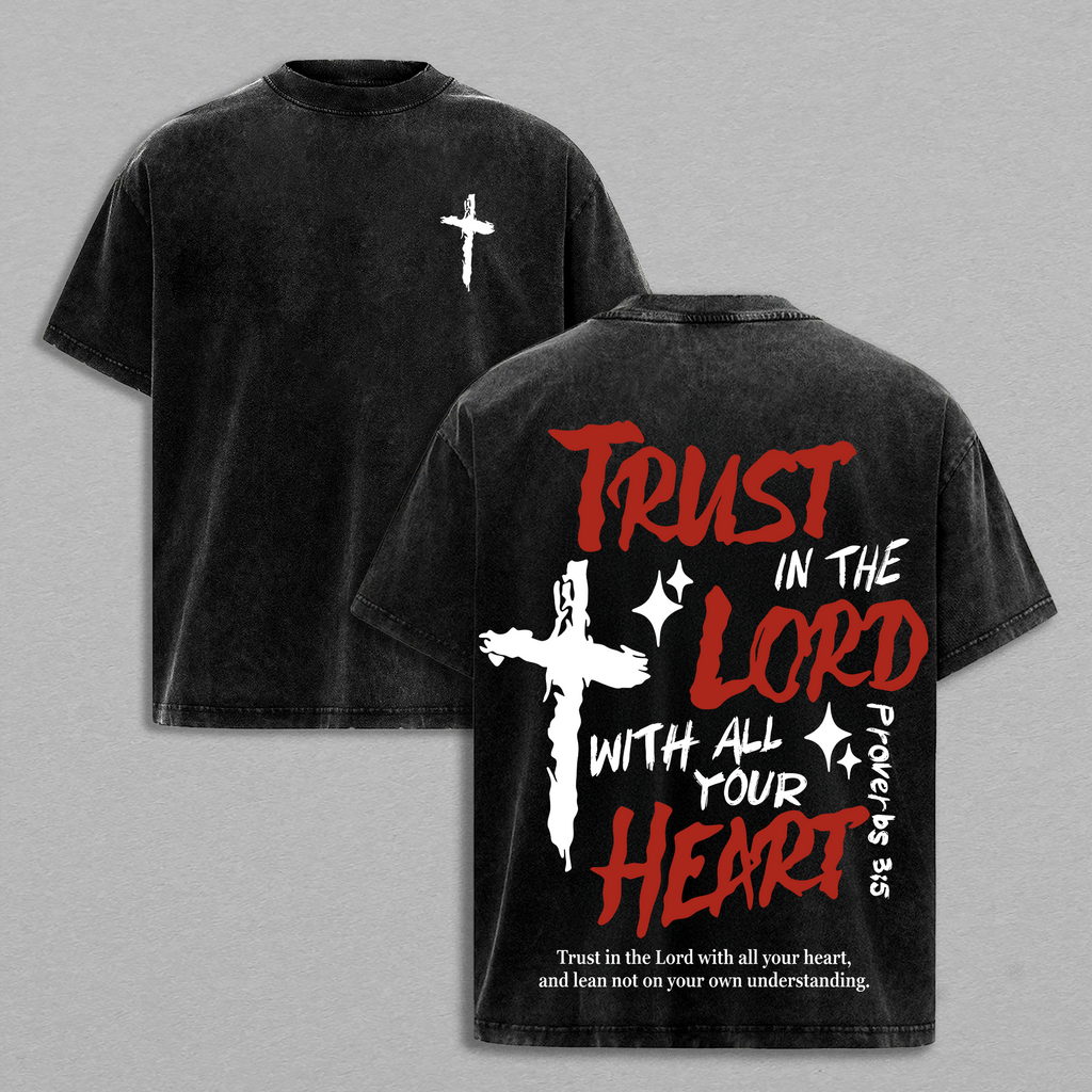 Proverbs 3:5 Trust in the Lord Christian Vintage Washed Tee
