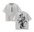 Bleach Shinigami T-Shirt Washed, Shunsui Kyōraku Captain Commander Tee, Anime Soul Reaper Graphic Shirt