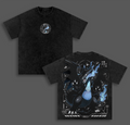 Vintage Fire Dragon Mega-X Form Acid Washed T-shirt Unisex Oversized Anime Manga T-Shirt Heavyweight Cotton Tee for Anime Fans