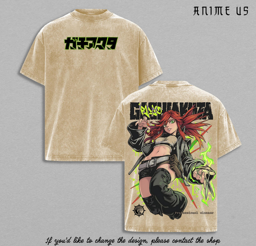 Riyo Reaper x Gachiakuta Shirt Dark Anime Grim Reaper Vintage Washed Oversized Tee Gothic Graphic Streetwear Unisex Gift For Anime Fans