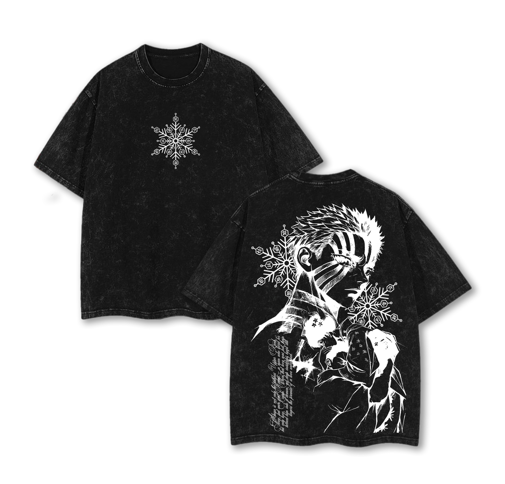 Akaza vs Koyuki Tee Washed – Demon Slayer Kimetsu no Yaiba Vintage Washed Oversized Heavy Cotton T-Shirt