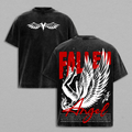 Fallen Angel Wing Dark Aesthetic Christian Vintage Washed Tee