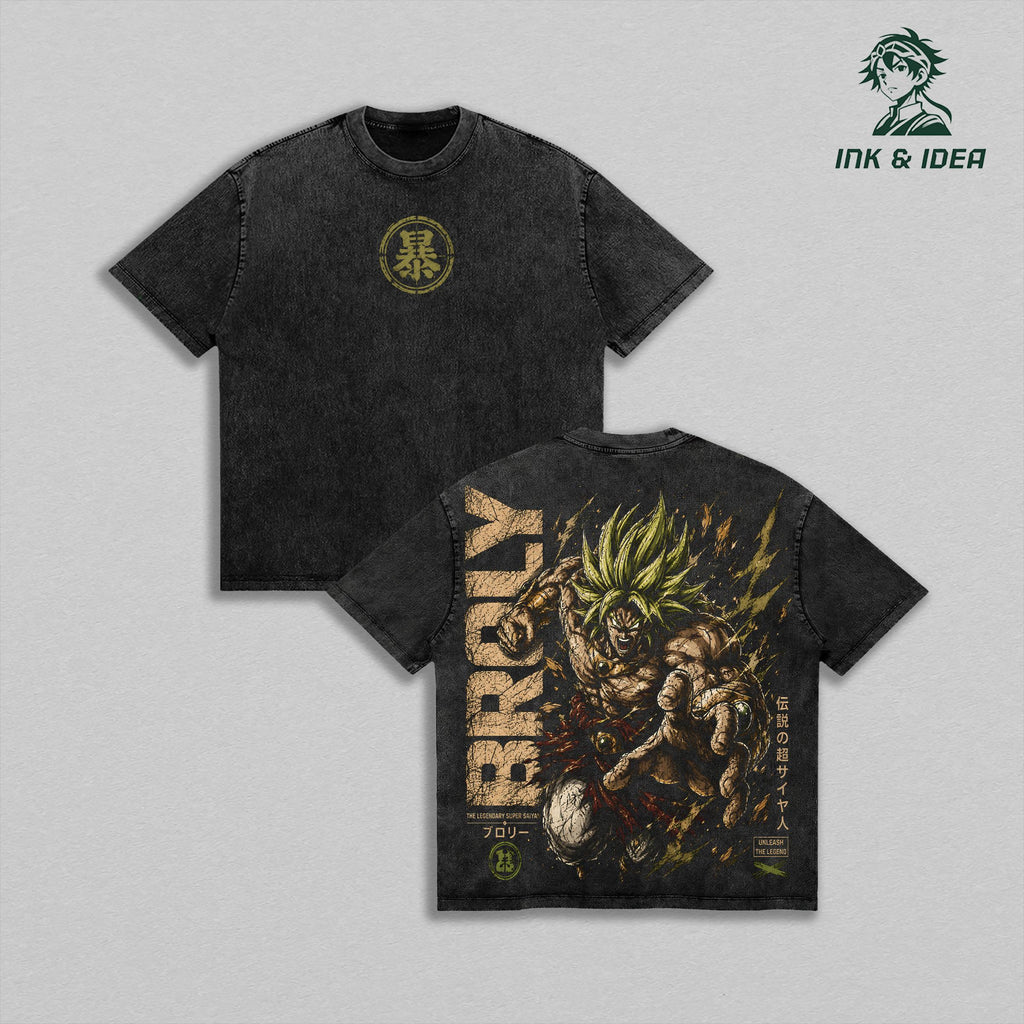Broly Legendary Super Saiyan Dragon Ball Anime Vintage Washed Tee