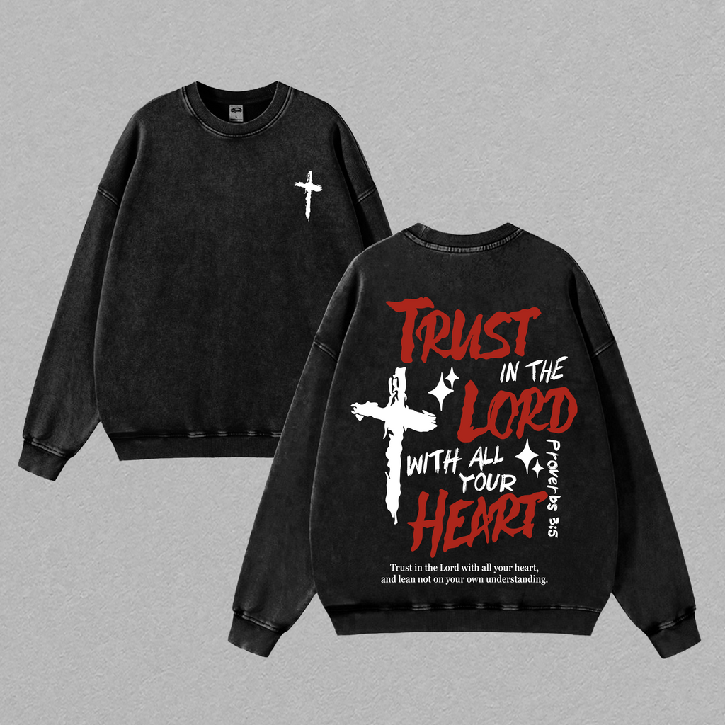 Proverbs 3:5 Trust in the Lord Christian Vintage Washed Tee