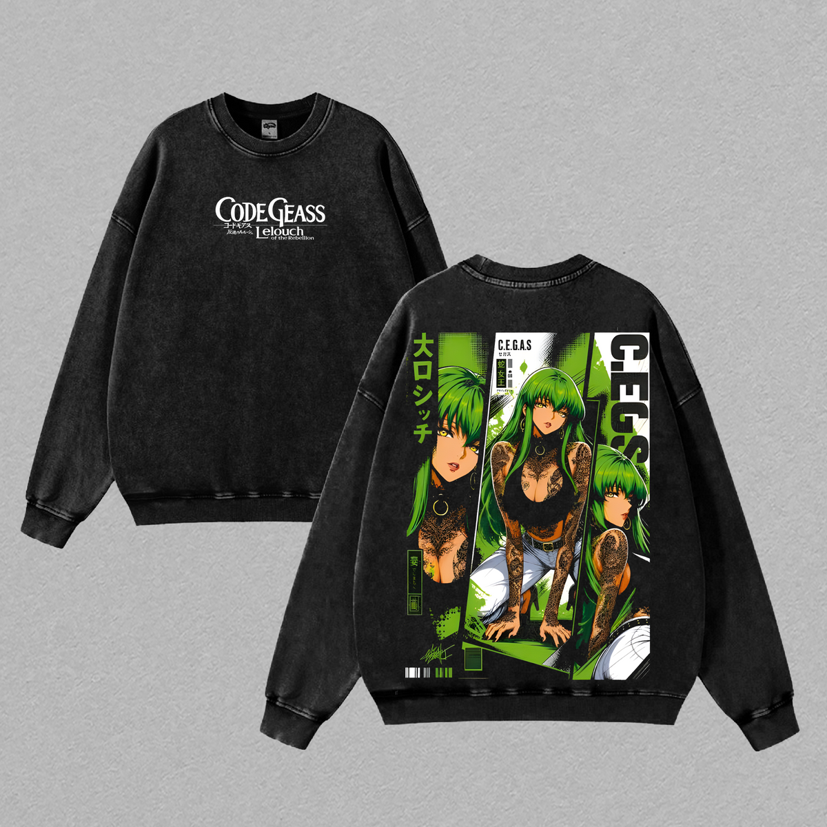 C.C. Code Geass Anime Vintage Washed Tee