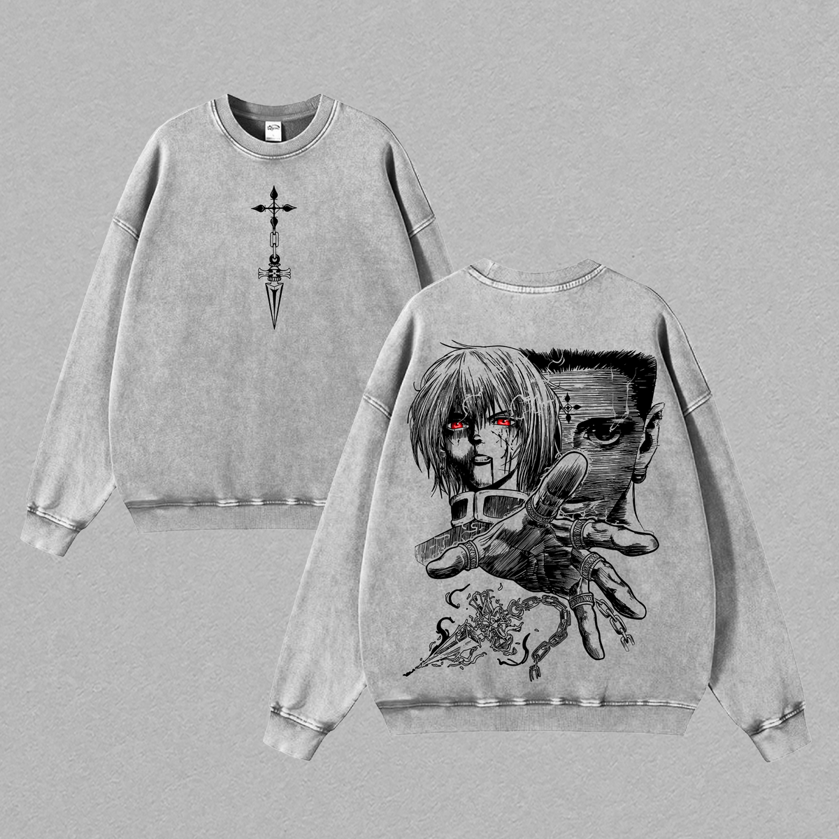 Kurapika vs Chrollo Hunter X Hunter Anime Vintage Washed Tee