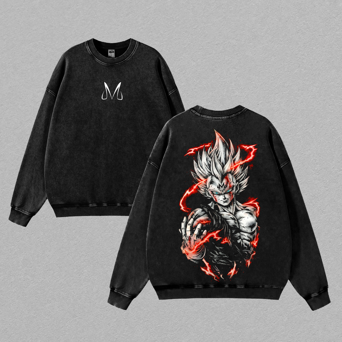 Warrior Power T-Shirt – Vintage Washed DBZ Inspired Tee, Anime Graphic Shirt, Oversized Soft Cotton Streetwear, Unisex Casual Apparel