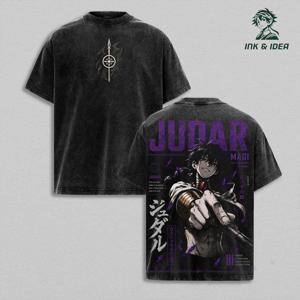 Judar Magi The Labyrinth of Magic Anime Vintage Washed Tee