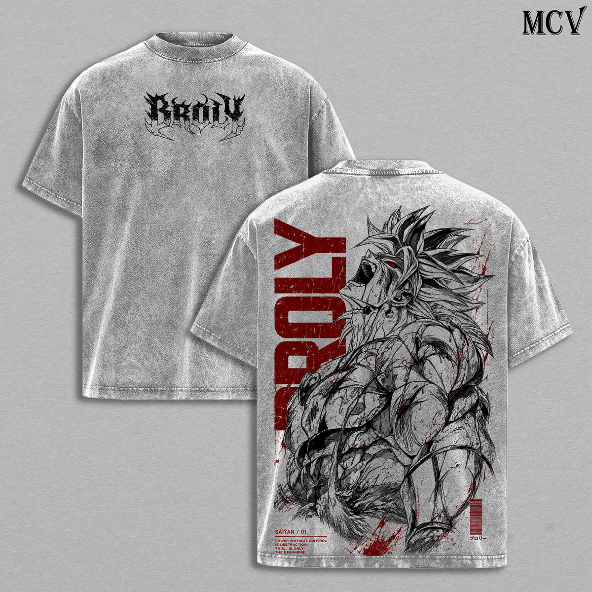 Broly DBZ SuperSaiyan Berserker Anime Vintage Washed Tee