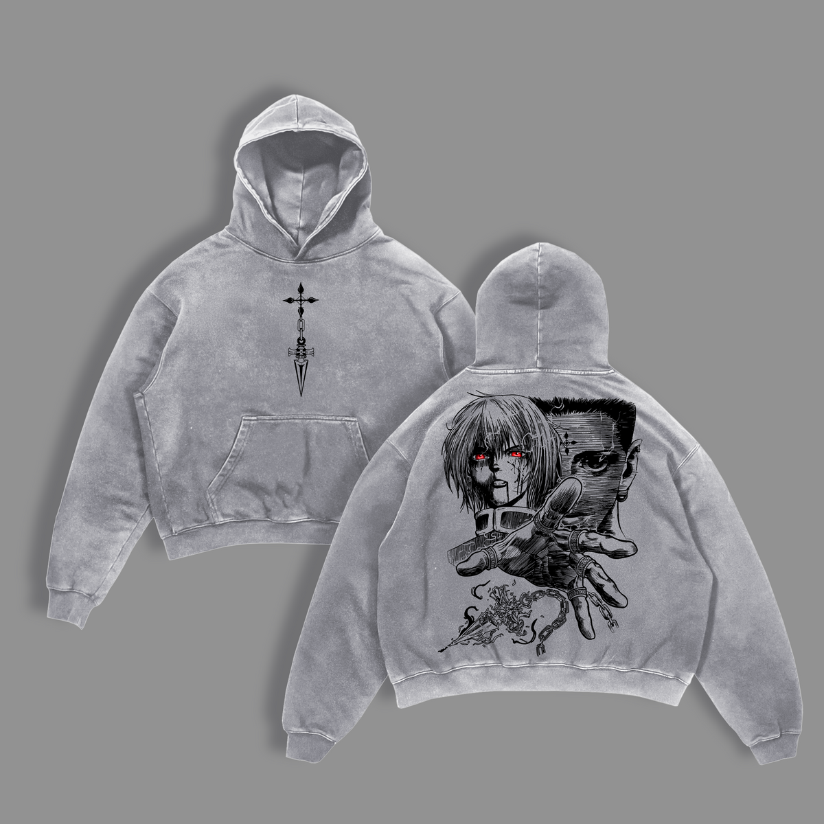 Kurapika vs Chrollo Hunter X Hunter Anime Vintage Washed Tee