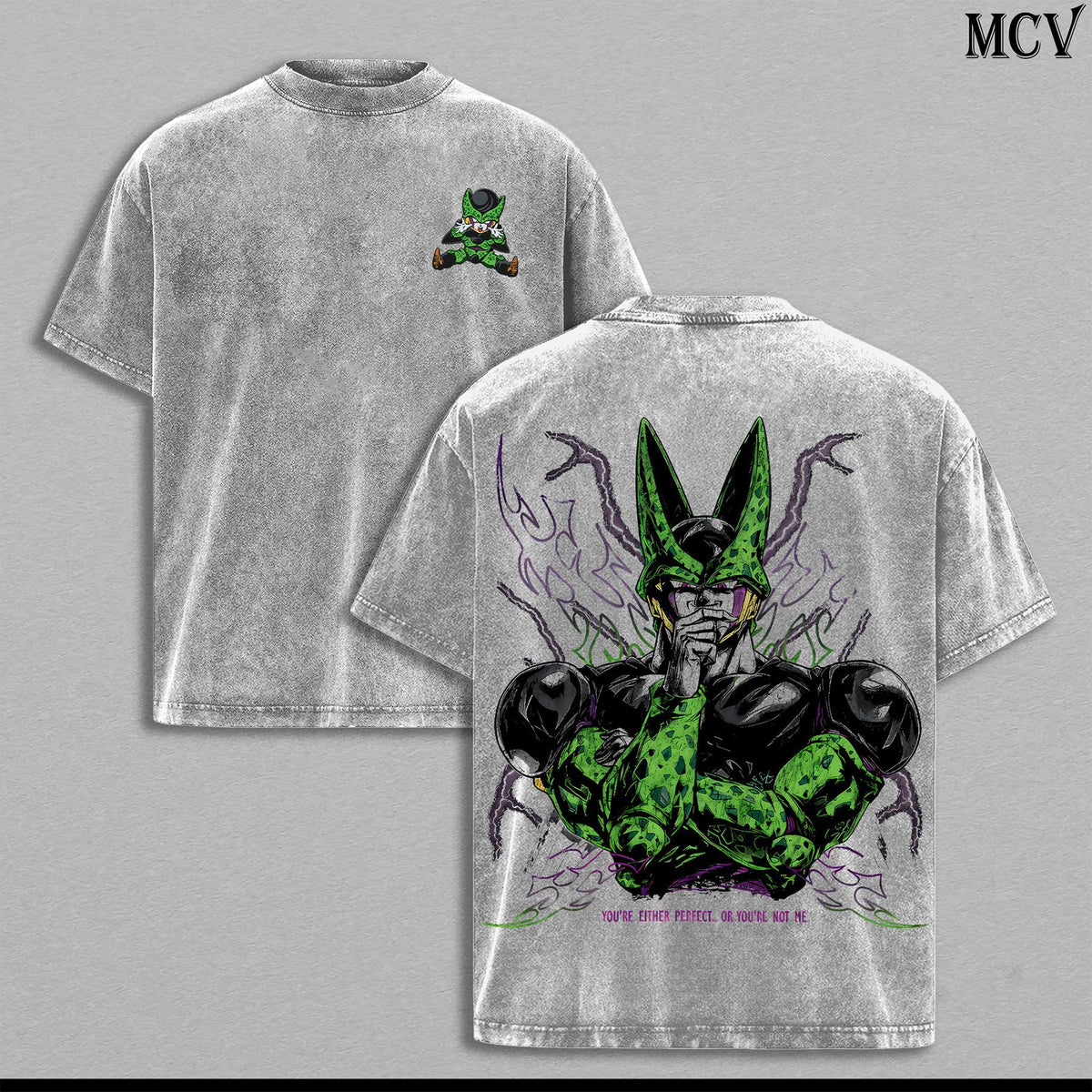 Perfect Cell DBZZ Anime Villain Vintage Washed Tee