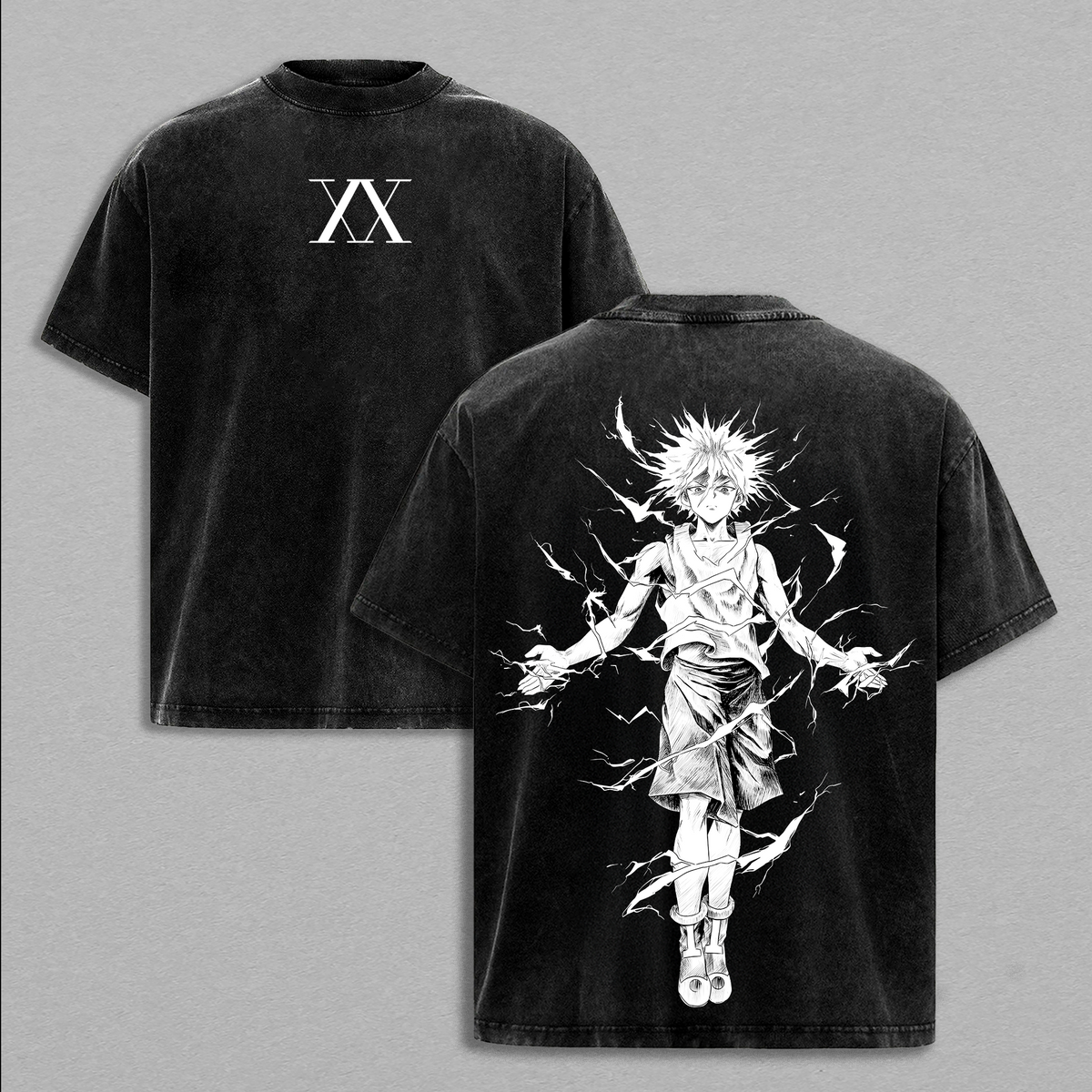 Limited Killua Zoldyck Hunter x Hunter Anime Vintage Washed Hoodie