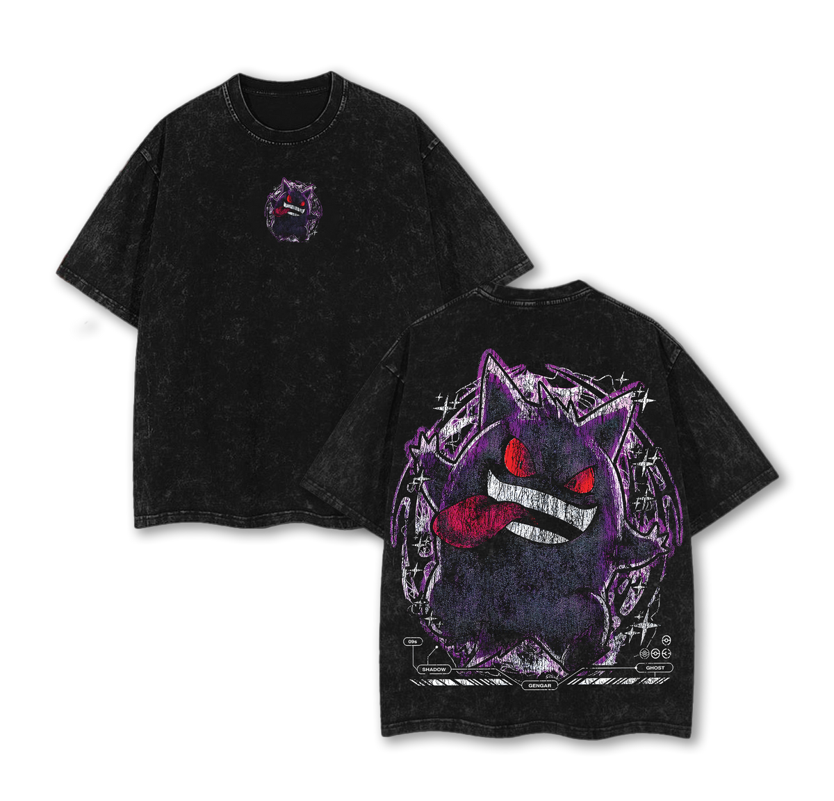 Gengar Pokemon Washed T-Shirt