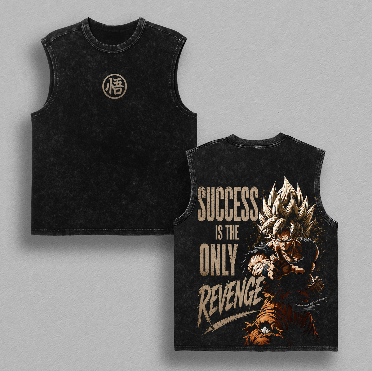 Kakarot Saiyan Warrior Success Is The Only Revenge Anime Vintage Tee