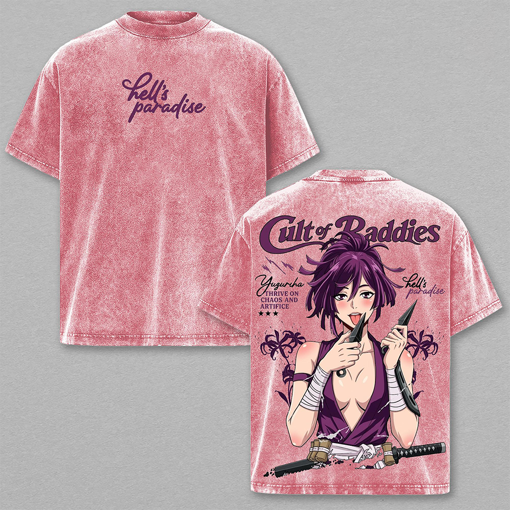 Yuzuriha Hell's Paradise Kunochi Assassin Anime Vintage Washed Tee
