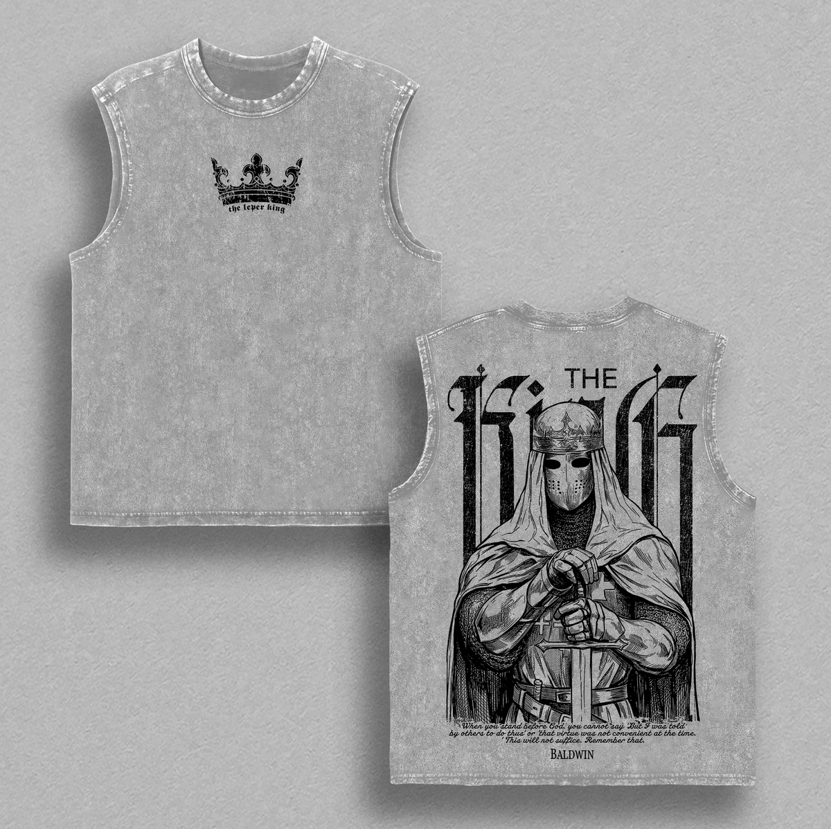 Baldwin IV The Leper King Christian Vintage Washed Tee & Hoodie
