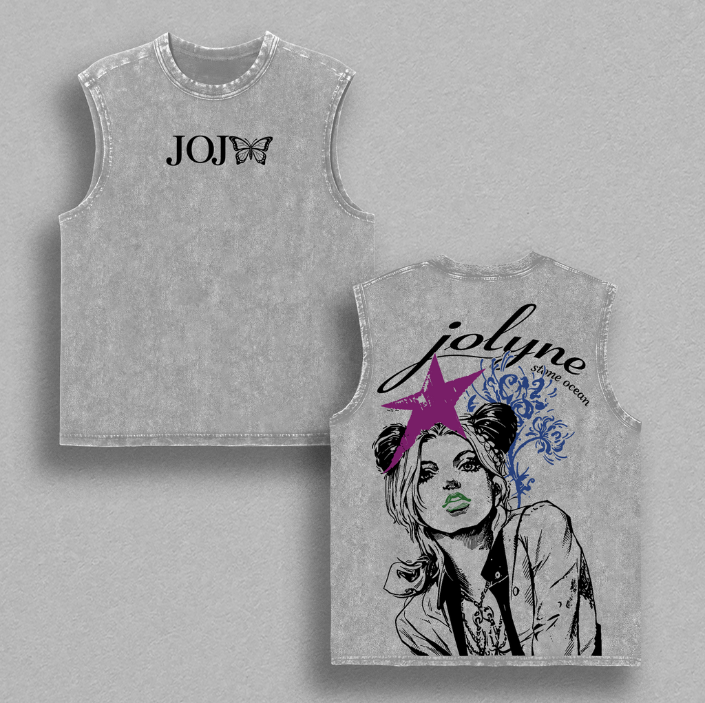 Jolyne Cujoh JoJo Stone Ocean Anime Vintage Washed Tee