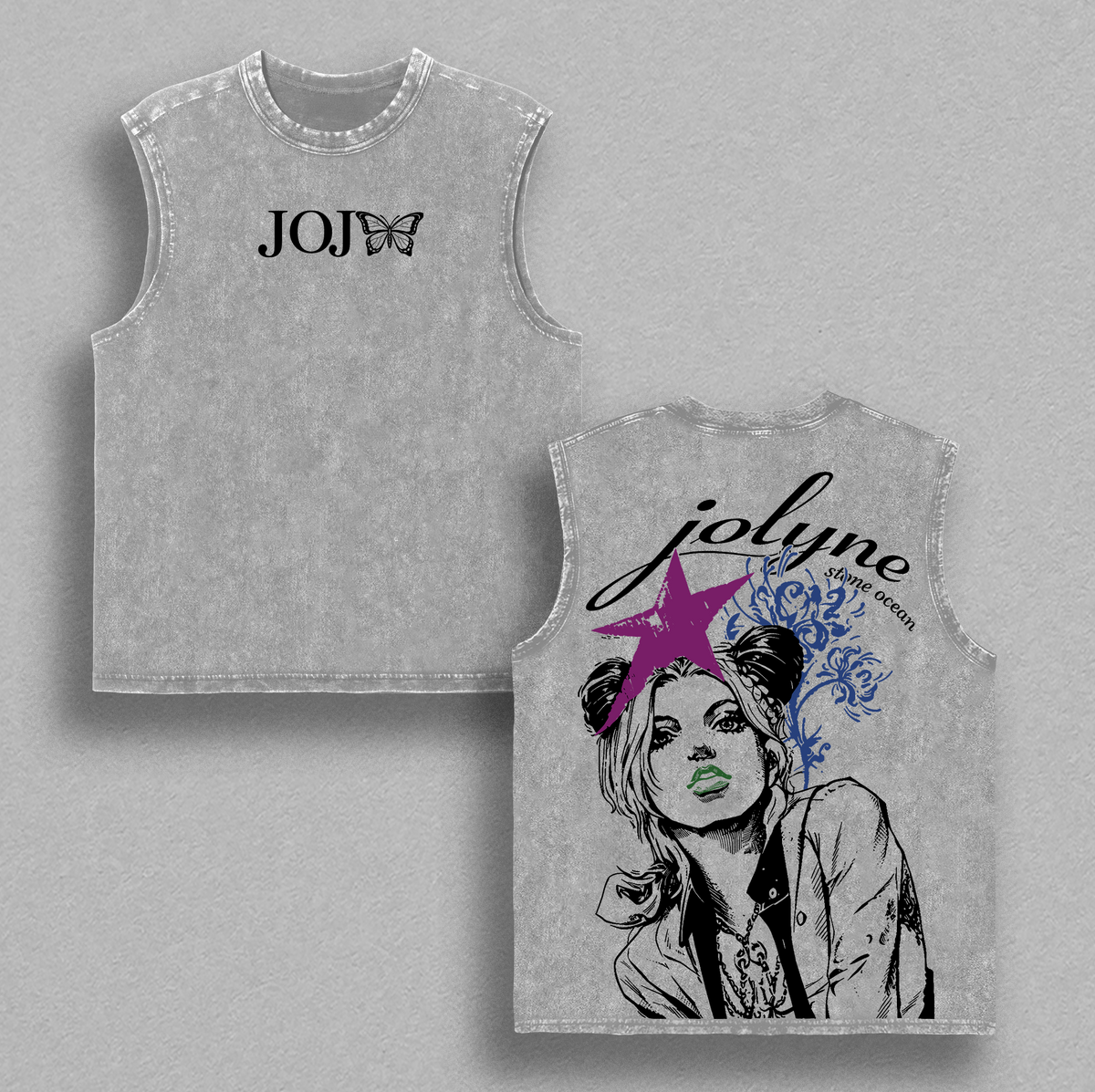 Jolyne Cujoh JoJo Stone Ocean Anime Vintage Washed Tee