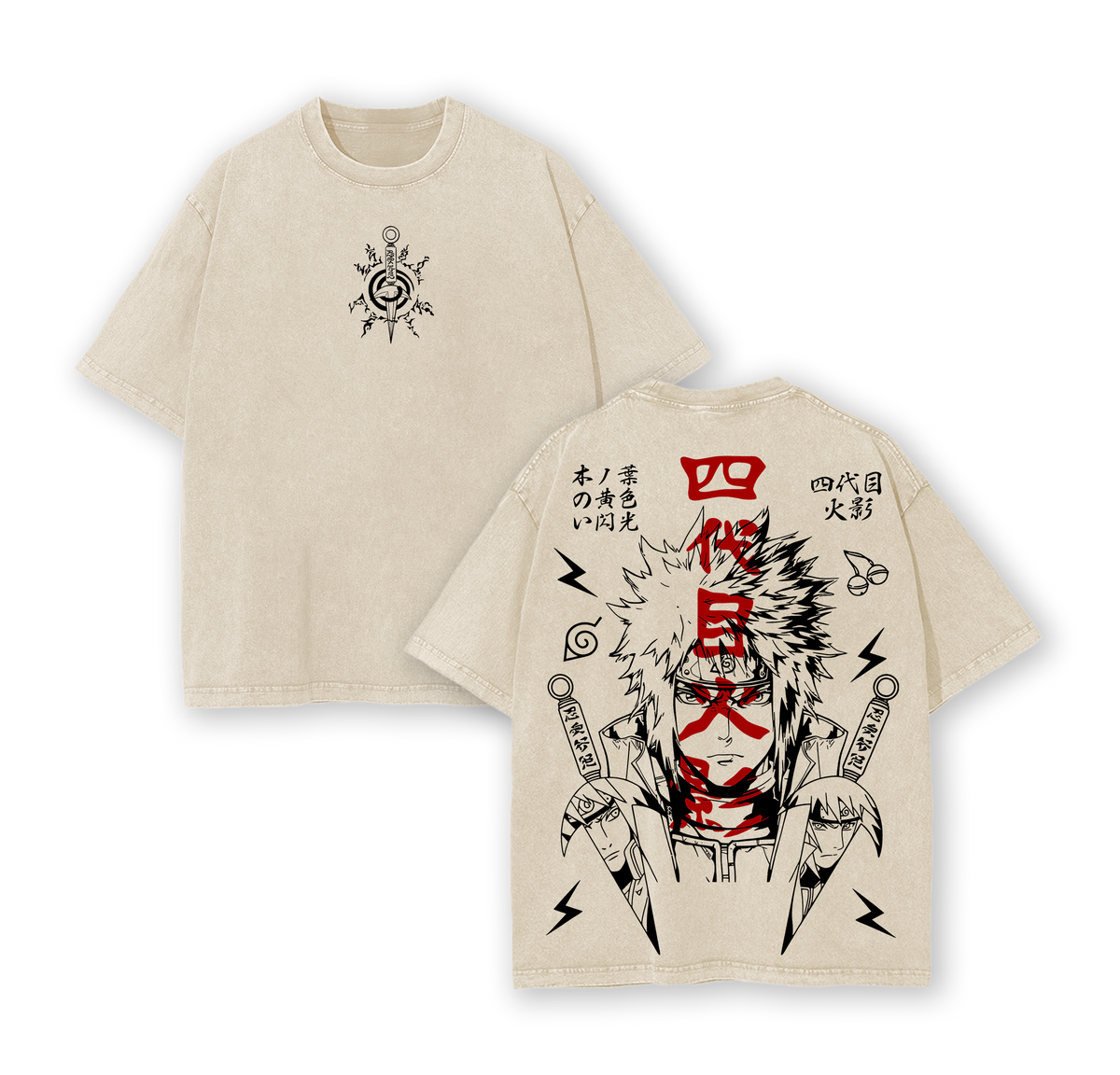 Minato Namikaze "Fourth Hokage" Father Naruto Washed Tee