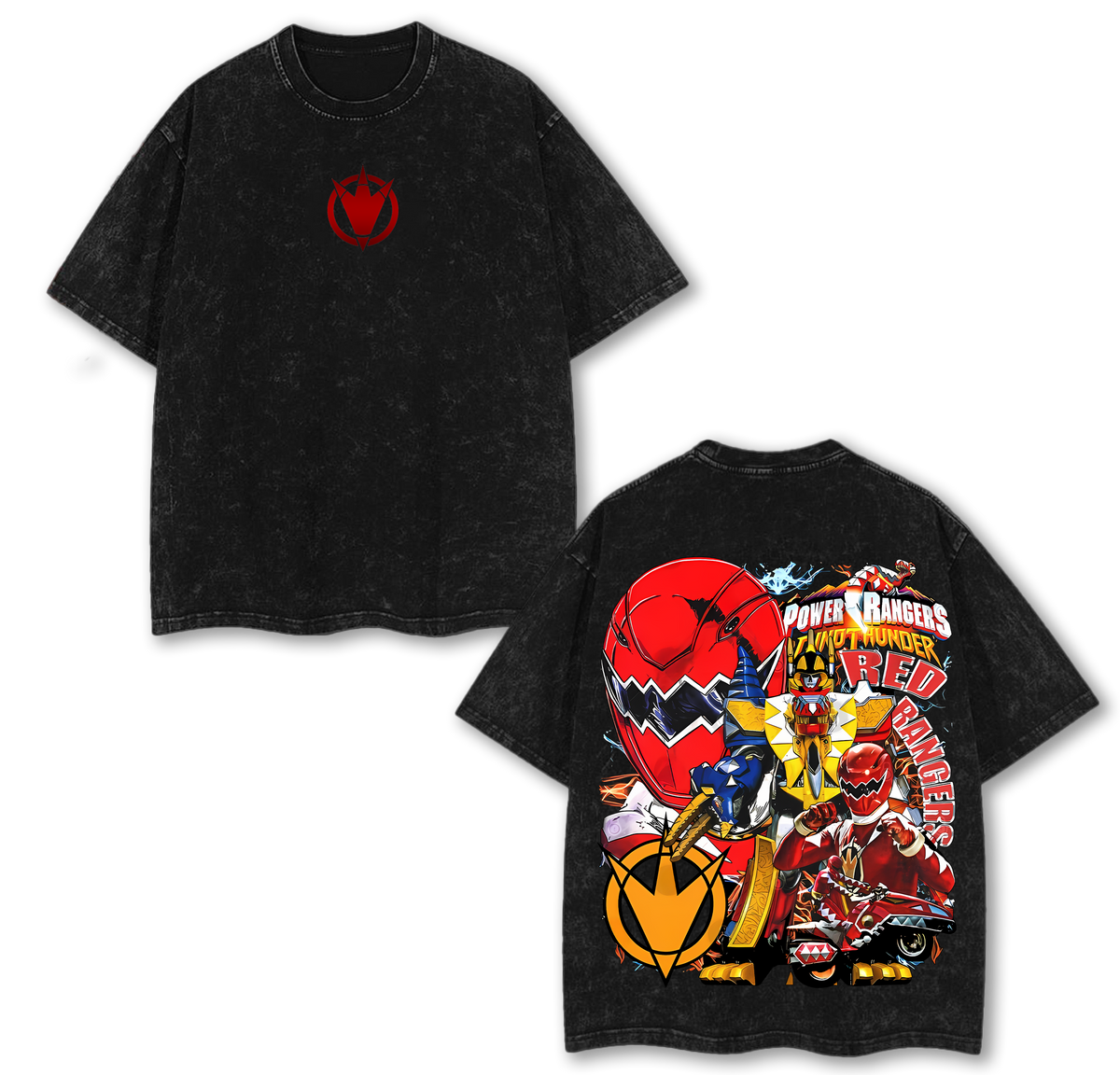 RED RANGER Tee - POWER RANGERS DINO THUNDER Menswear Gift for movie fans