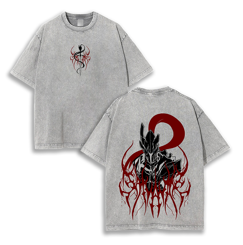 IGRIS Bloodred Sung Jin Woo - Solo Leveling Anime Washed T-Shirt