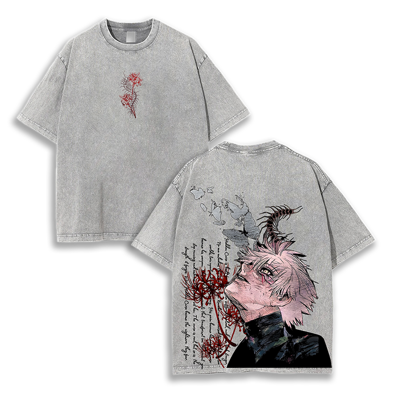 Ken Kaneki Tokyo Ghoul Anime Vintage Washed Tee