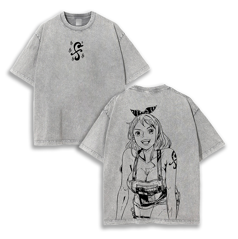Nami One Piece Anime  Washed T-Shirt