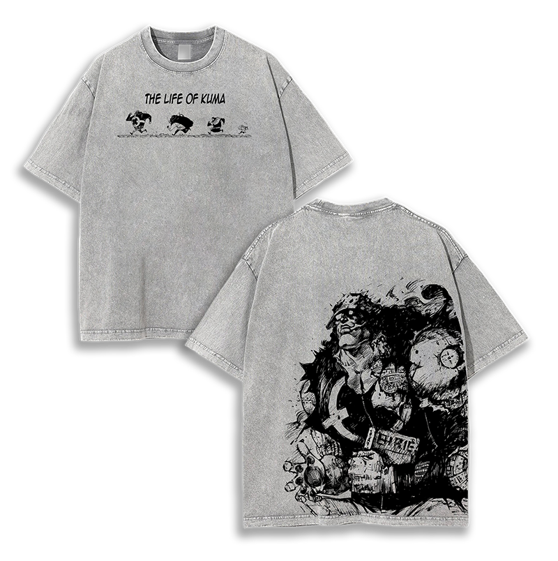Bartholomew Kuma One Piece Anime  Washed T-Shirt