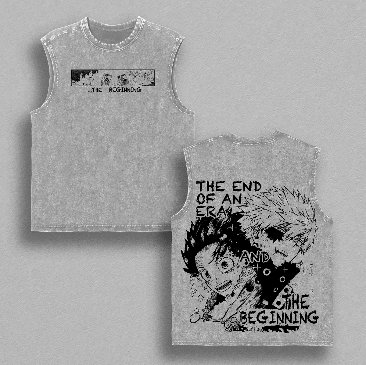 Bakugo x Deku The End & The Beginning Anime Vintage Washed Tee