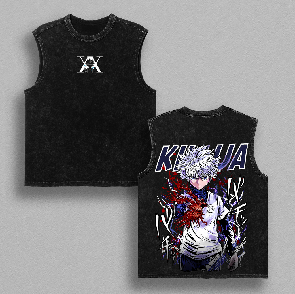 Limited Gon Freecss vs Killua Zoldyck Hunter X Hunter Anime Washed Tee