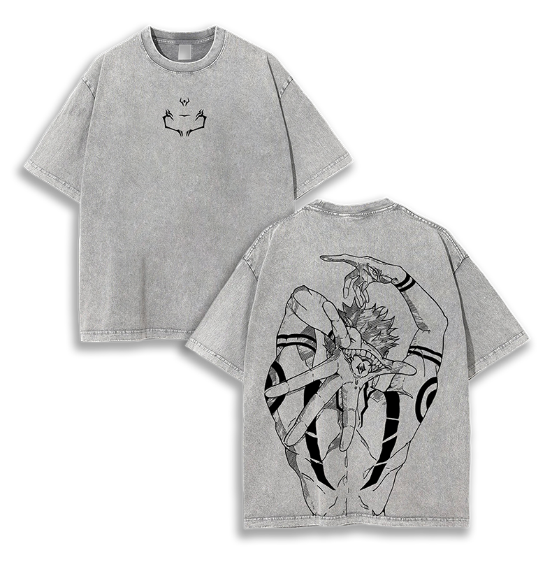 Ryomen Sukuna Jujutsu Kaisen Anime Washed T-Shirt