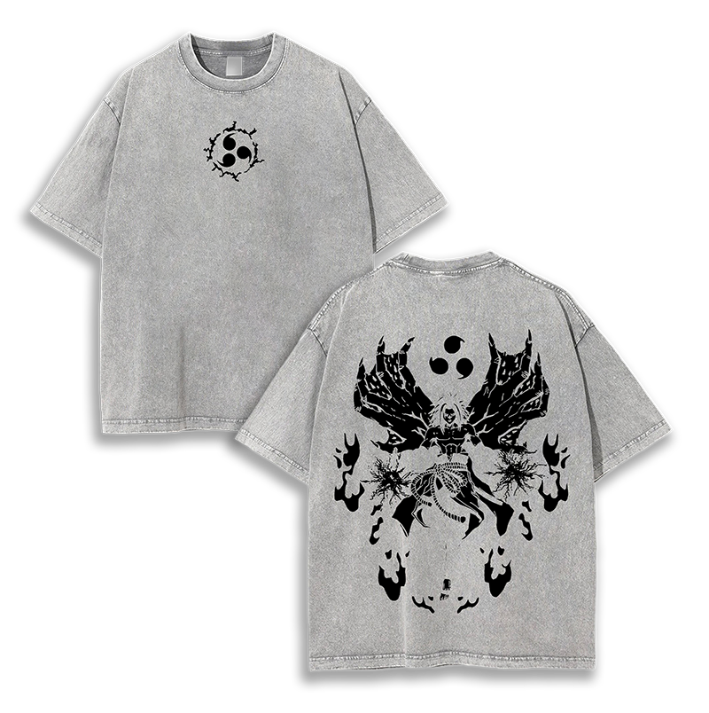 SASUKE Naruto  Anime Washed T-Shirt
