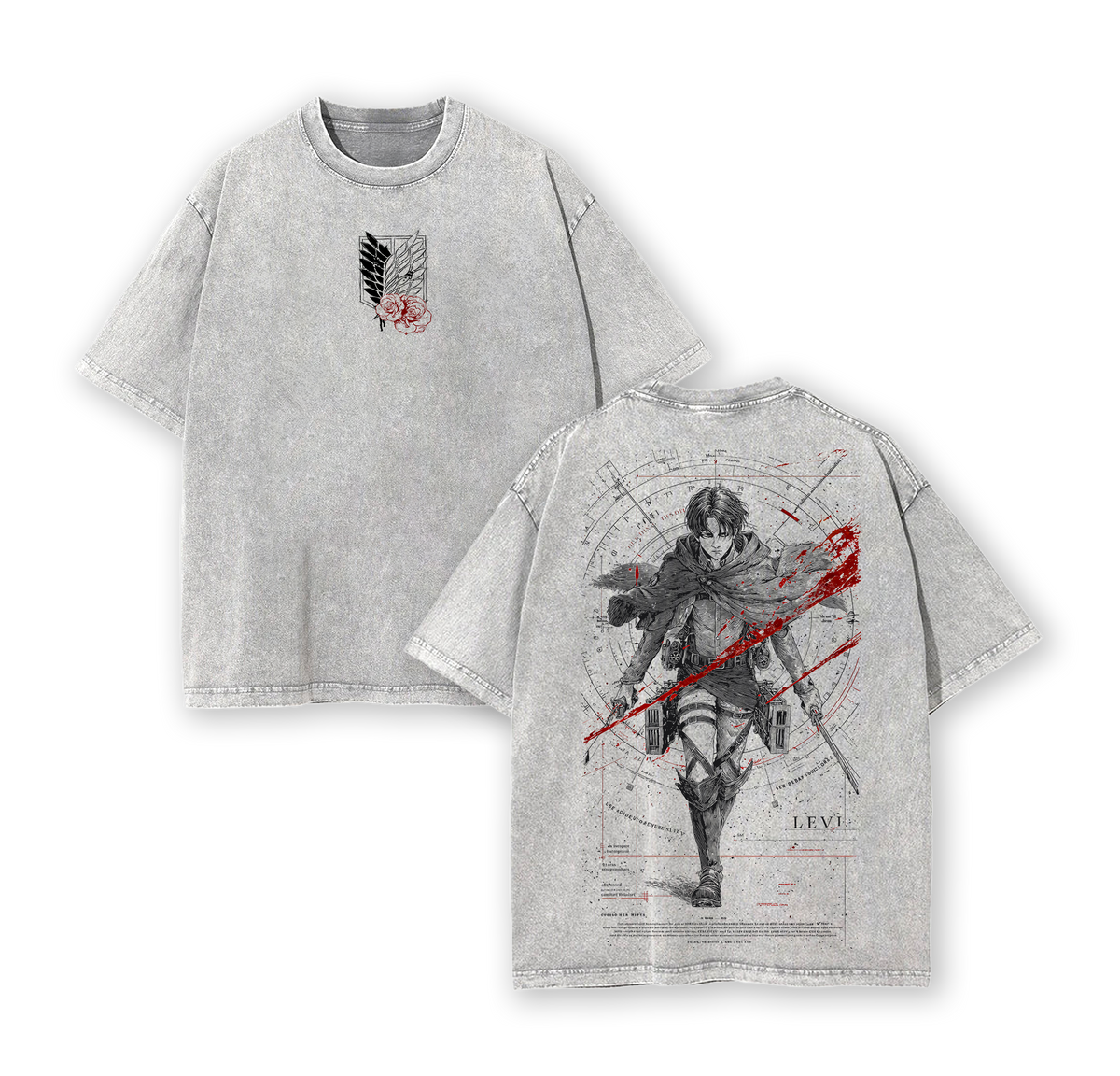 Levi Ackerman – Attack on Titan AOT Washed T-Shirt