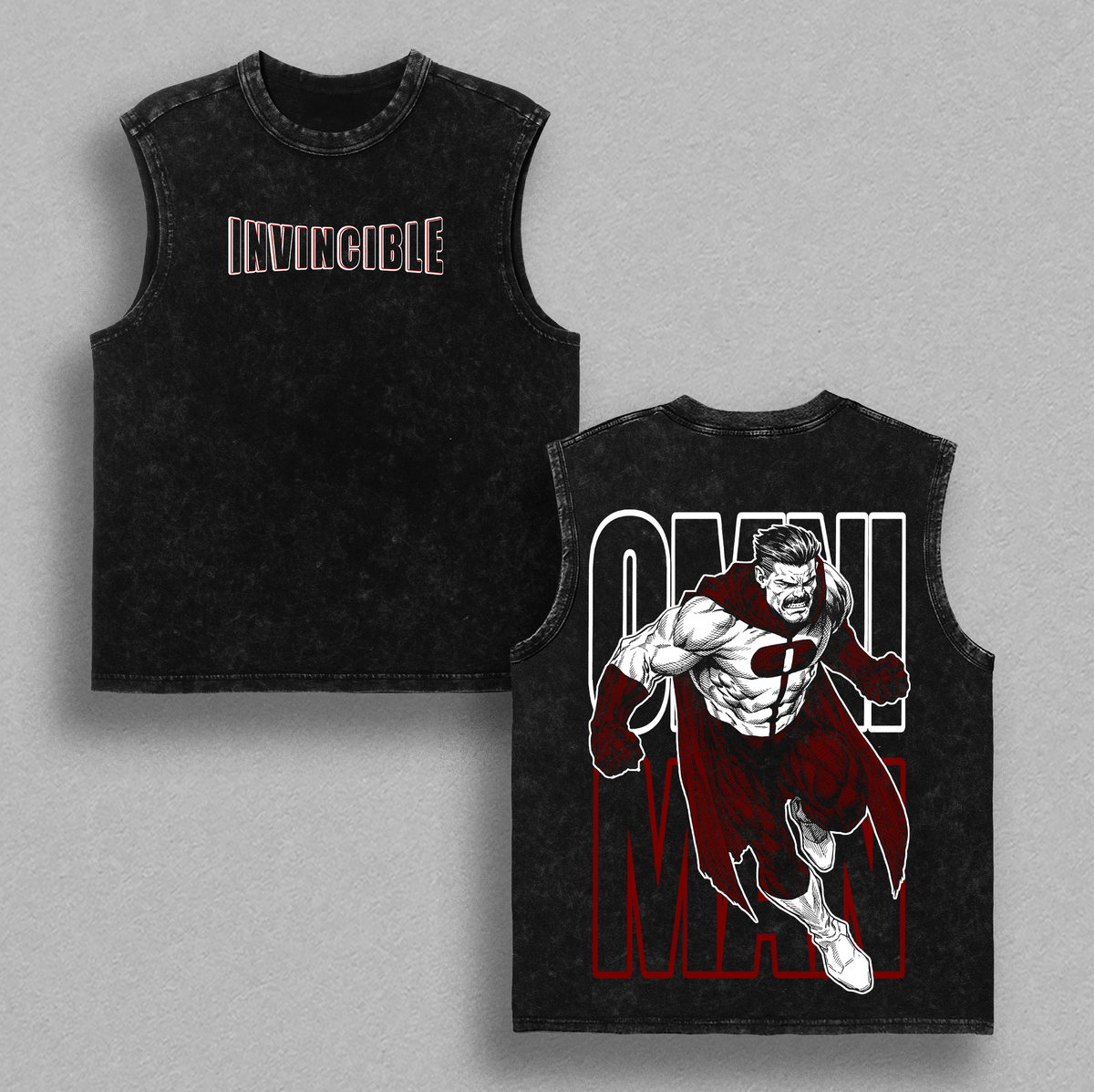 Omni Man Invincible Graphic Tee Vintage Washed Shirt Unisex Streetwear Superhero Anime Shirt Omni Man Design Invincible Comic T Shirt Gift for Fans
