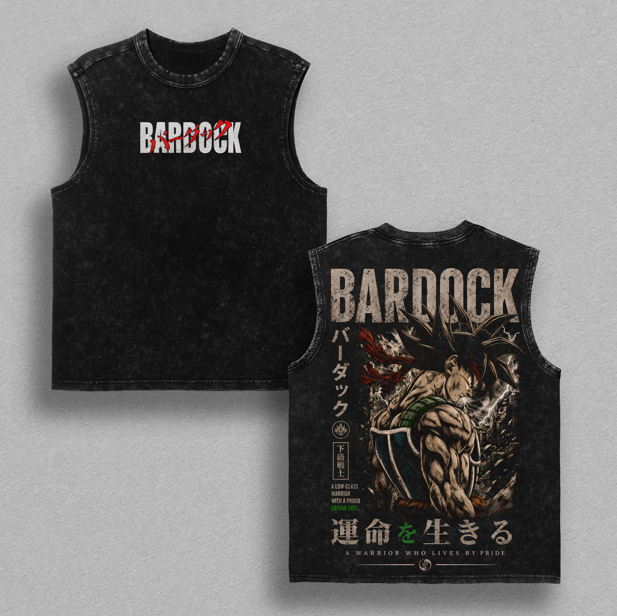 Bardock DBZ Vintage Acid Wash T-Shirt, Oversized Anime Graphic Tee, Saiyan Warrior Heavyweight Cotton Streetwear, Retro Anime Shirt