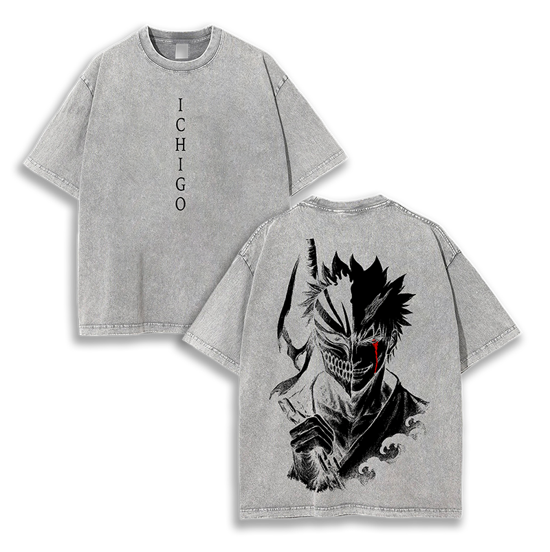 Kurosaki Ichigo in Hollow form Bleach Washed T-Shirt