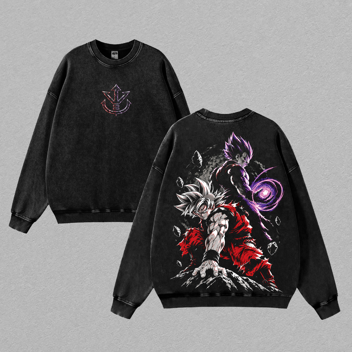 Kakarot x Saiyan Prince Rival Saiyan Warriors Anime Vintage Washed Tee