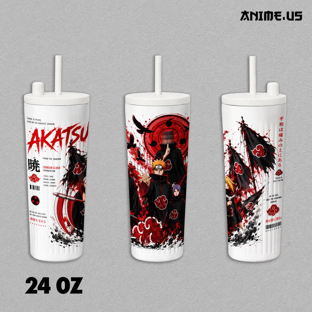 Akatsuki Crimson Cloud Anime Tumbler 17oz 24oz 30oz