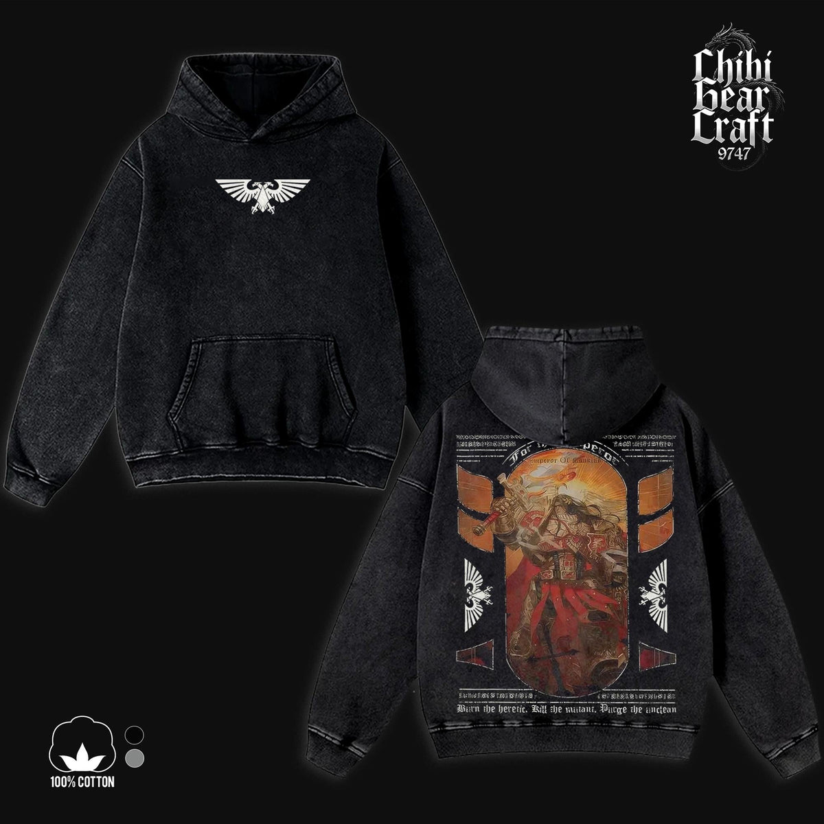 God Emperor of Mankind Warhammer 40K Vintage Washed Tee