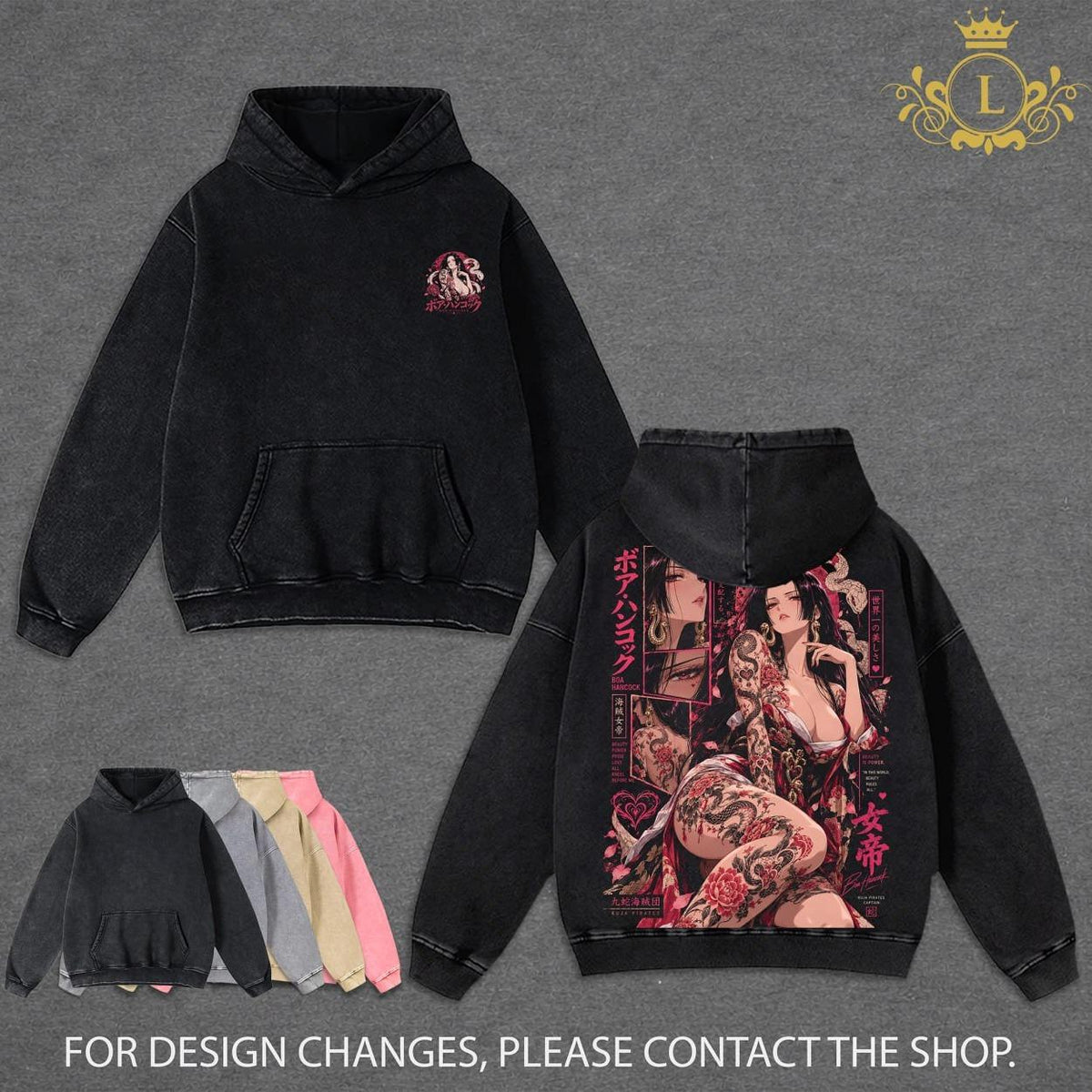 Limited Edition Boa Hancok OP Anime Vintage Washed Tee