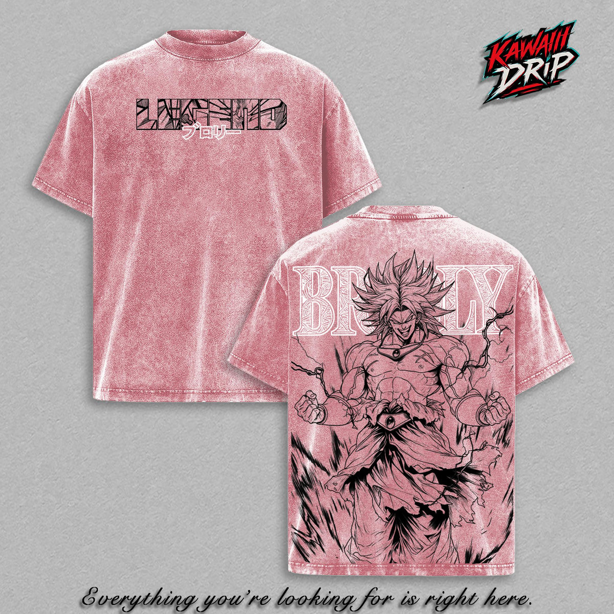 Broly DBS Legendary Super Saiyan Gym Anime Vintage Washed Tee