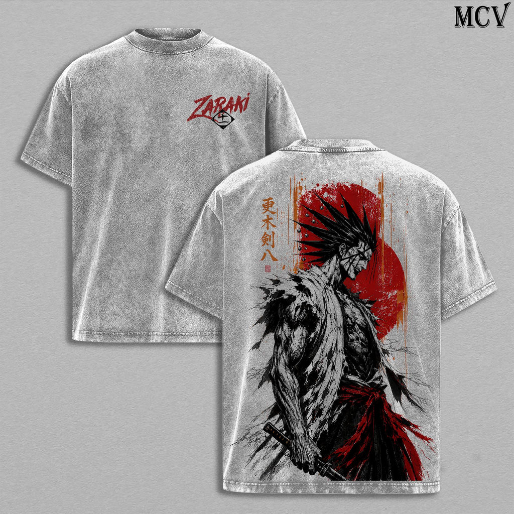 Zaraki Kenpachi Bleach Battle Maniac Anime Vintage Washed Tee